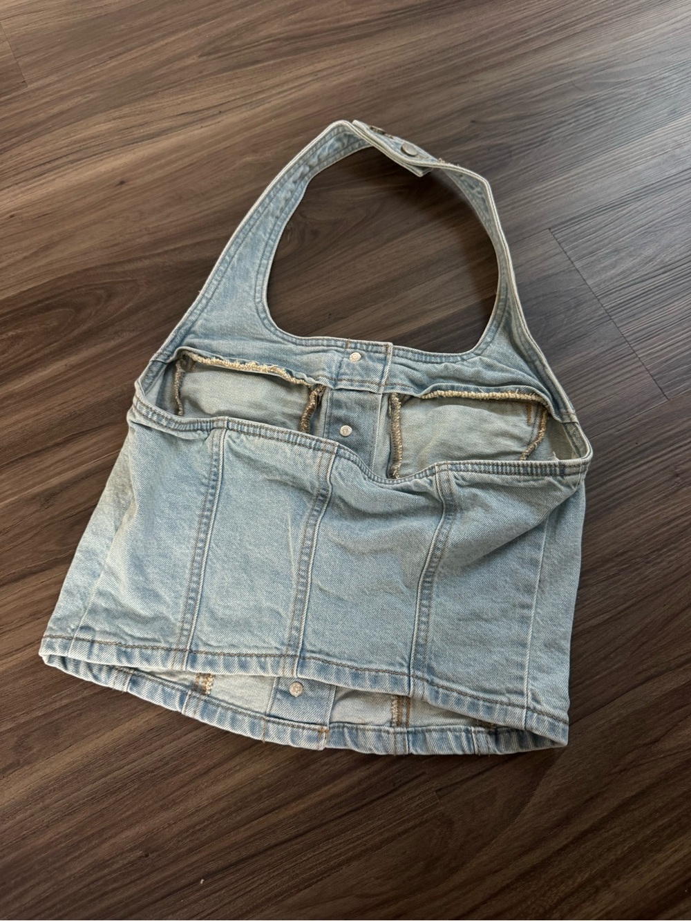 Universal Thread (Target) Denim Halter Top - Picture 2 of 4